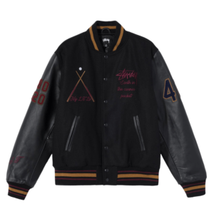 Stussy 8 Ball 40th Anniversary IST Black Varsity Jacket 3