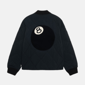 Stussy 8 Ball Quilted Liner Black Bomber Jacket 4