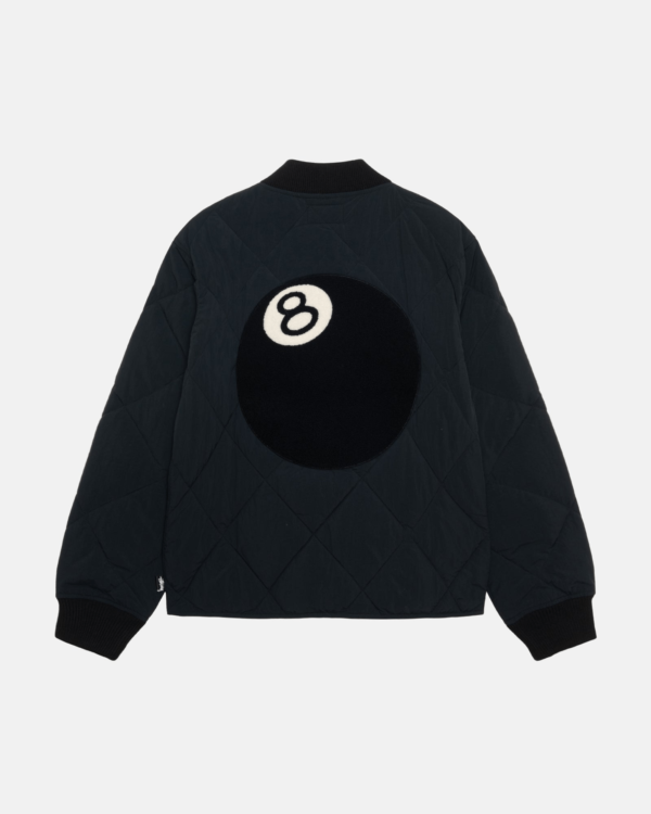 Stussy 8 Ball Quilted Liner Black Bomber Jacket 4