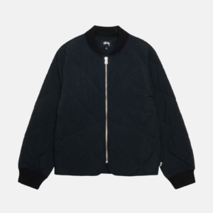 Stussy 8 Ball Quilted Liner Black Bomber Jacket 5