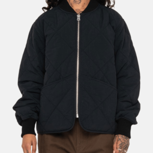 Stussy 8 Ball Quilted Liner Black Bomber Jacket 7