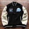 Stussy Big 4 Wool Leather Vintage Black Varsity Jacket 1