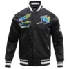Tampa Bay Rays Pro Standard Full Snap Satin Varsity Black Jacket 1