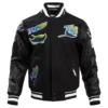 Tampa Bay Rays Pro Standard Wool Leather Varsity Jacket BlackBlack 1