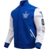 Toronto Maple Leafs Pro Standard Front team Logo BlueWhite Wool Varsity Jacket 1