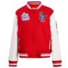 Womens St. Louis Cardinals Pro Standard Retro Classic Red White Letterman Varsity Jacket 1