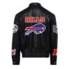 Buffalo Bills NFL Jeff Hamilton Black Leather Jacket 1
