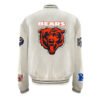 Chicago Bears NFL Wool Varsity White Jacket 1