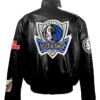 Dallas Mavericks NBA Jeff Hamilton Black Puffer Leather Jacket 1