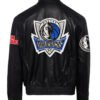 Dallas Mavericks NBA Jeff Hamilton Full Black Leather Jacket 1