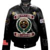 Denver Nuggets NBA Championship Jeff Hamilton Black Puffer Leather Jacket 1