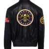 Denver Nuggets NBA Jeff Hamilton Full Black Leather Jacket 1