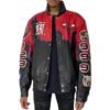 Jeff Hamilton Chicago Bulls 3 peat Championship NBA Red Black Leather Jacket 1