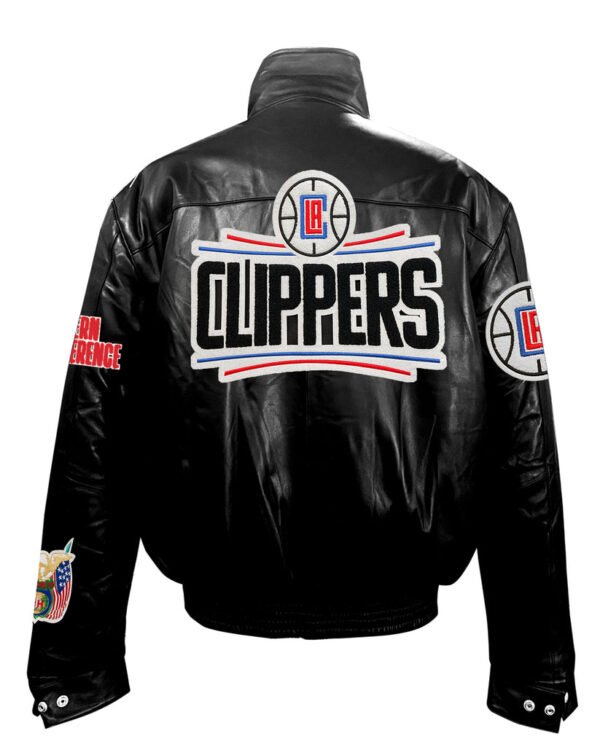 Los Angeles Clippers NBA Jeff Hamilton Black Puffer Leather Jacket 1