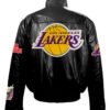 Los Angeles Lakers NBA Jeff Hamilton Black Puffer Leather Jacket 1