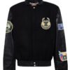 Milwaukee Bucks NBA Jeff Hamilton Black Wool Leather Letterman Varsity Jacket 1
