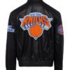 New York Knicks Jeff Hamilton NBA Black Leather Jacket 1