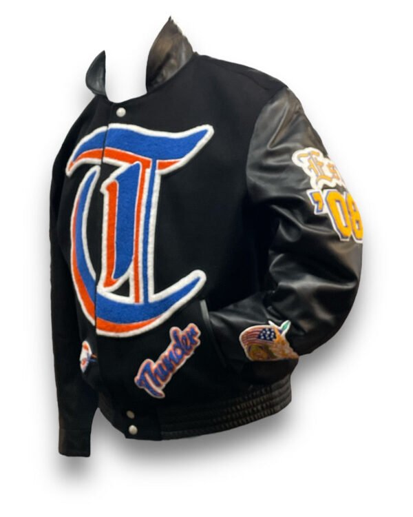 Oklahoma City Thunder NBA Wool Leather Old English Black Letterman Varsity Ja 1