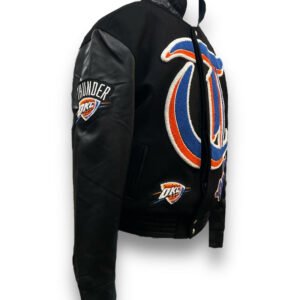 Oklahoma City Thunder NBA Wool Leather Old English Black Letterman Varsity Ja 3