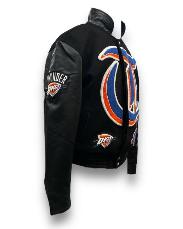 Oklahoma City Thunder NBA Wool Leather Old English Black Letterman Varsity Ja 3