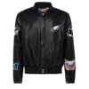 Philadelphia Eagles NFL Jeff Hamilton Black Leather Jacket 1