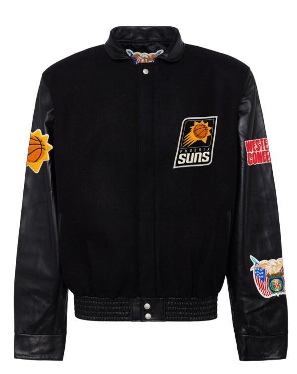 Phoenix Suns NBA Wool Leather Black Letterman Varsity Jacket 1