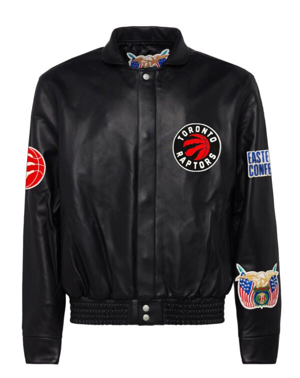 Toronto Raptors Jeff Hamilton NBA Black Leather Jacket 2